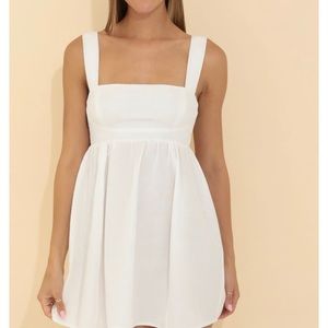 Lucy In The Sky Ivette Jacquard Fit and Flare Dress White Size Med